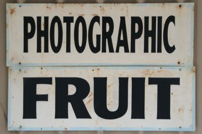 What about non-photographic fruit?
