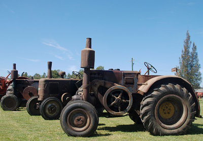 Three old tractors