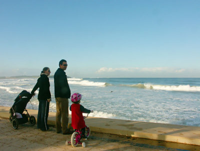 Young family at Deewhy Beach