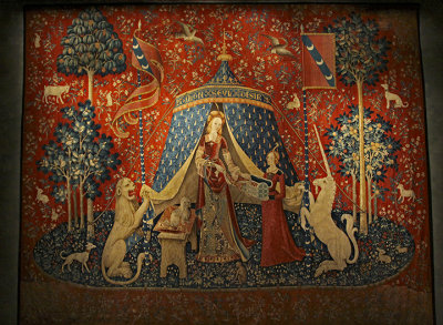 Mon Seul Dsir from Lady and Unicorn tapestry series- Musee Cluny Paris