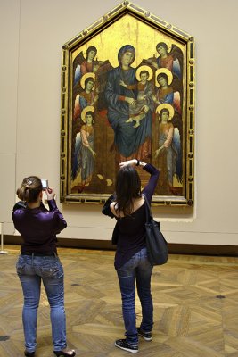 Girls Photographing Cimabue's Enthroned Madonna c. 1280