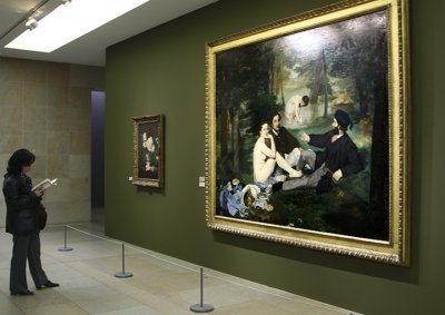 Reading about Manet's Dejeuner sur l'Herbe - 1863
