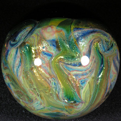 Beautiful planetary backside on this one, a fun mix of shiny silver and gold.