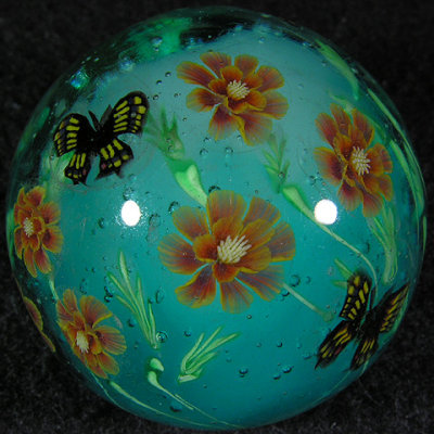 Marigolds and Butterflies Size: 1.49 Price: SOLD