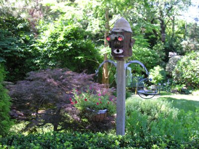 All of the birdhouses you see were made by Lonny, some quiter whimsical