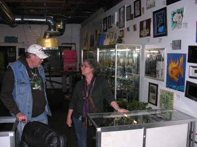 Susan Webb, prez of Glass Alchemy, on the right