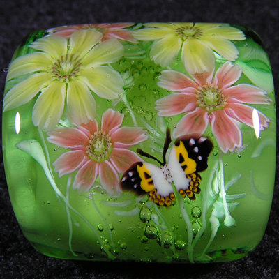 Double Cosmos and Butterflies Size: 0.99 x 0.82 Price: SOLD