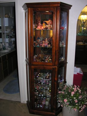 Leading in to the kitchen - the Pink Cabinet!