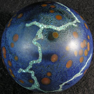 This planet marble actually has RIVERS of turquoise!