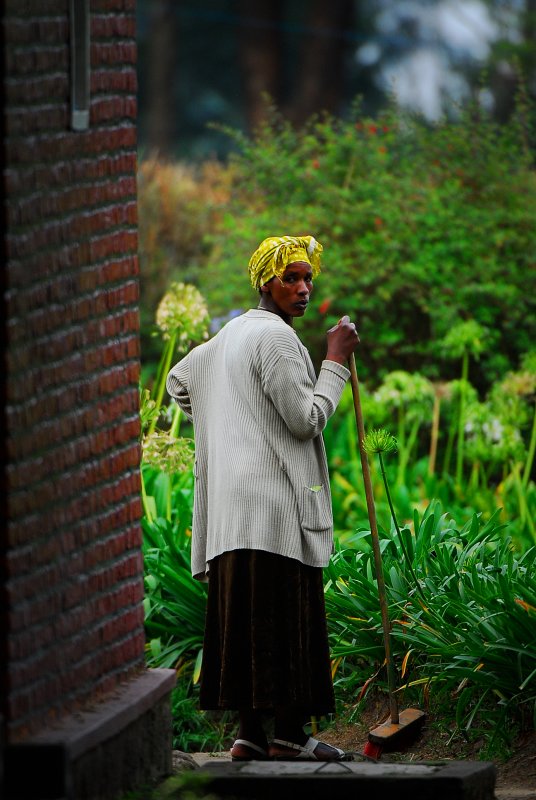 lady at Kinigi guesthouse