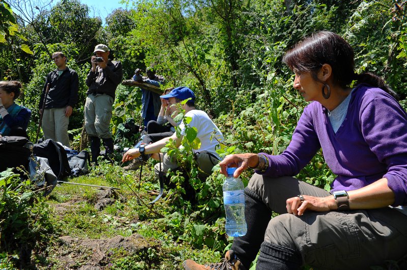 rest before walking back to the village