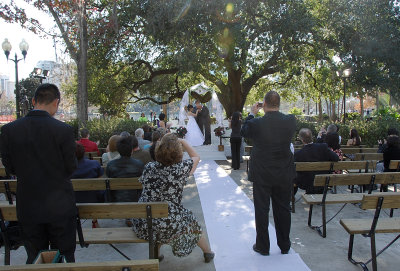 A Marriage on the park of lake Eola