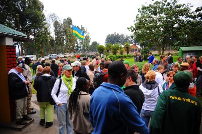 at 7:00 AM people are here for Gorilla trekking