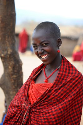 She is beautiful,Princess of the Maasai village
