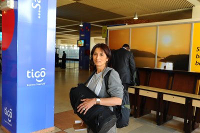 at Kigali airport . Rwanda