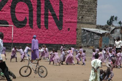 Group of school children playing