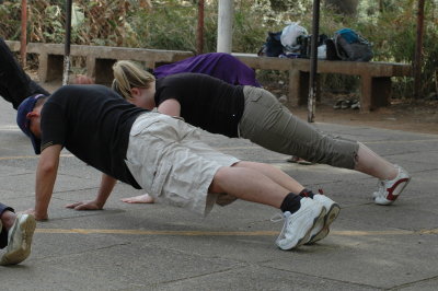 Push ups...
