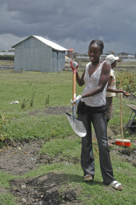 Showing off the new shovel