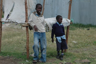 young boys watching