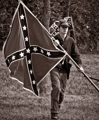 Confederate flag bearer