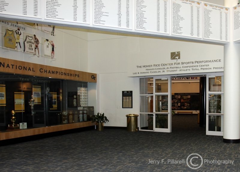 Entrance to the Homer Rice Center for Sports Performance  Georgia Tech University