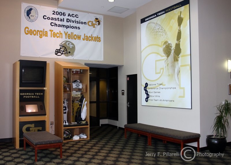 Lobby at the entrance to the Georgia Tech Football offices