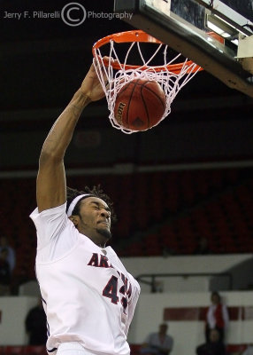 …UA F Hill dunks with emphasis