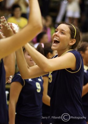 Yellow Jackets MB Brittany Roderick during pre-match festivities