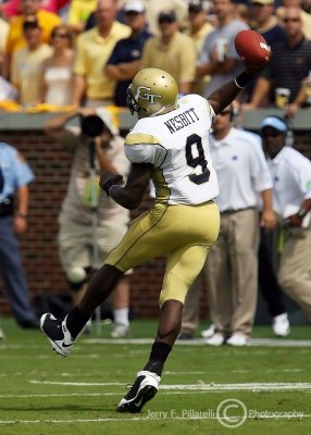 Yellow Jackets QB Nesbitt throws on the run