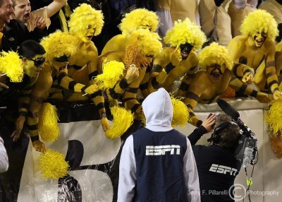 Georgia Tech Yellow Jackets fans play to the ESPN cameras