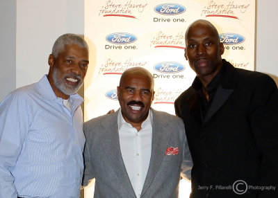 Dr. J, Steve Harvey and NBA star Kevin Willis
