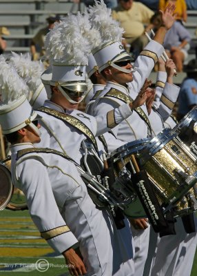 Yellow Jackets Marching band performs during pregame ceremonies