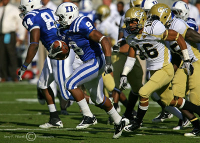 Georgia Tech CB Louis Young tracks down Duke RB Josh Snead