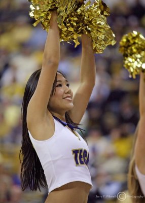 Yellow Jackets Dancer during a break in the action