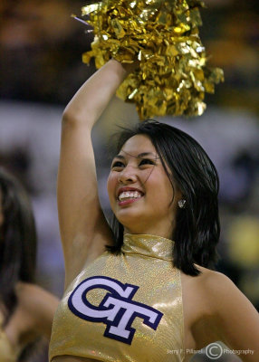 Yellow Jackets Dancer during a break in the action