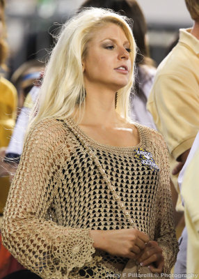 Georgia Tech Fan watches the action