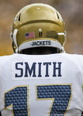 Georgia Tech A-back Orwin Smith looks out over the field