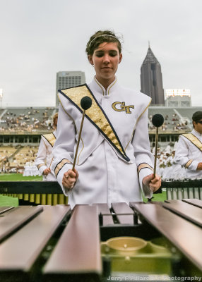 Tech Xylophone player at halftime of the Middle Tennessee State game