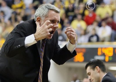 Maryland Terrapins Head Coach Gary Williams makes a point to his bench