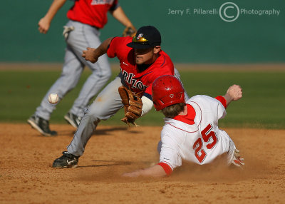 as Arizona 2B Colt Sedbrook takes the peg from the plate