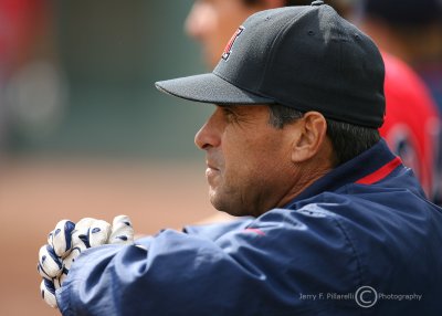 Arizona Wildcats Head Coach Andy Lopez in the dugout