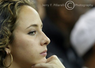 A Yellow Jackets fan watches the action