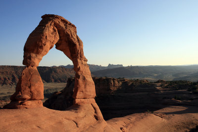 Delicate Arch with the Windows Section in the distance