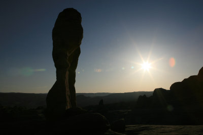 Delicate Arch and the setting sun