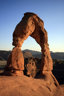 Delicate Arch with the Windows Section in the distance