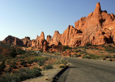 Formations known as Fins near the Fiery Furnace