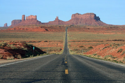US Highway 163 looking south from Utah into Arizona