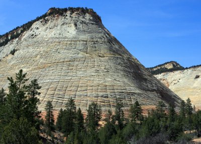 Checkerboard Mesa near the east entrance to Zion National Park