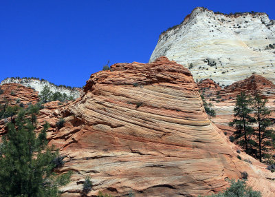 Formations on the east side of Zion National Park