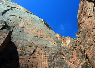 Towering cliffs on the Emerald Pools Trail